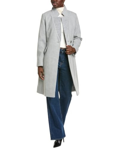 KENNETH COLE Women's Wool Coat, Chic Light Grey, Medium | Amazon (US)