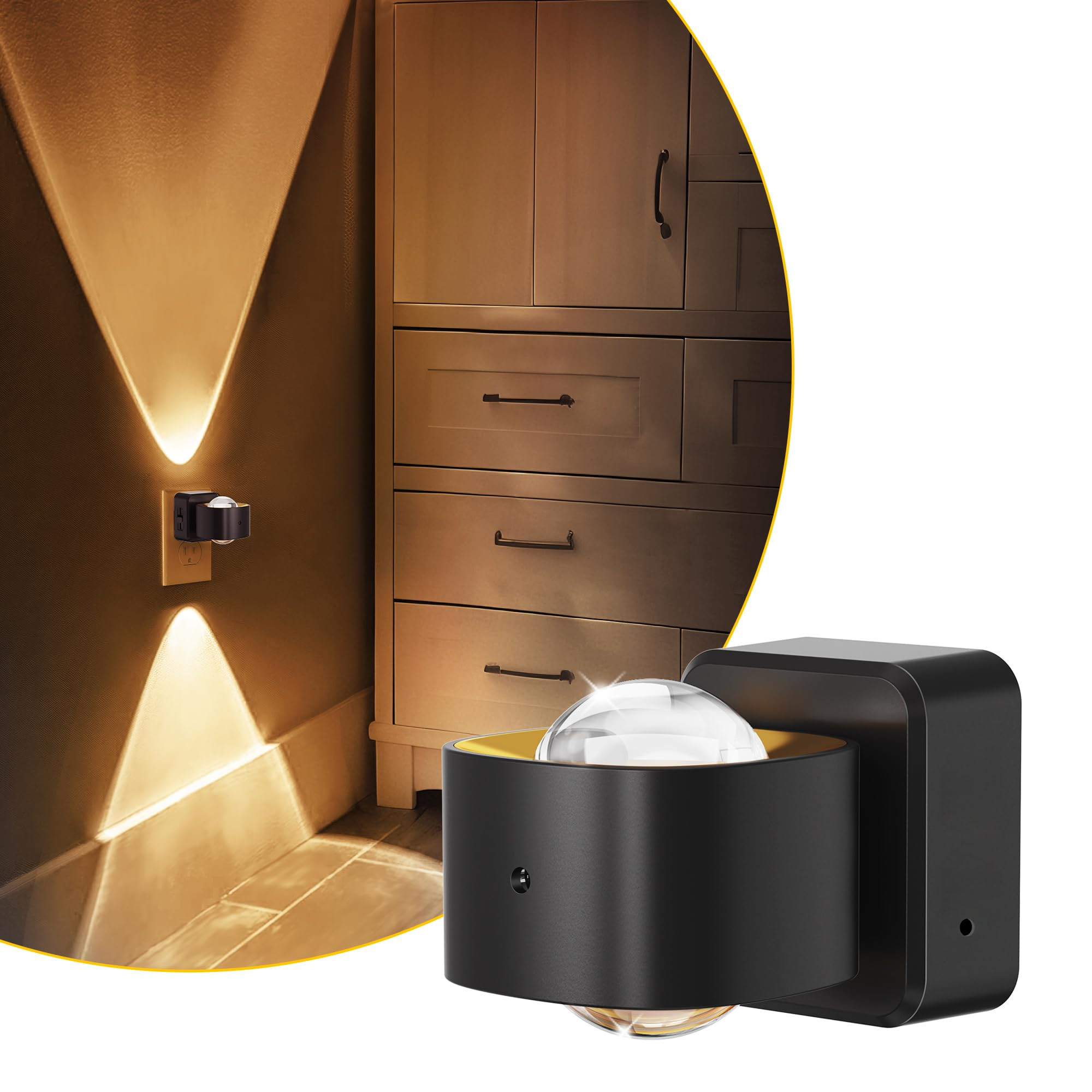 L LOHAS LED Night Light Projector, Night Lights Plug into Wall, Dusk to Dawn Sensor, Rotating Nig... | Amazon (US)