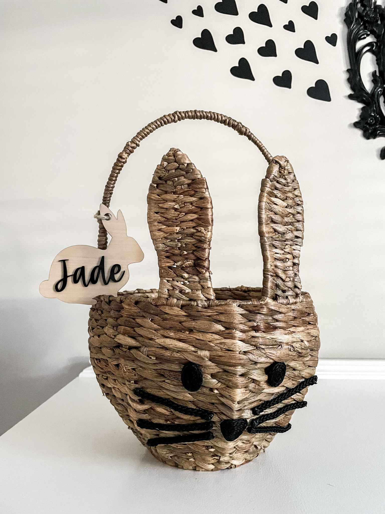 wicker bunny & personalized Easter bunny tag 

#LTKkids #LTKSeasonal