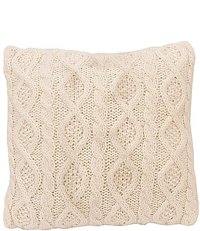 HiEnd Accents Cable Knit Pillow - Cream | Dillard's