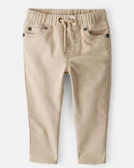 OshKosh B'gosh Baby Boys Boy Pull-On Slim Fit Pants - Khaki 12M Tan | Carter's Inc