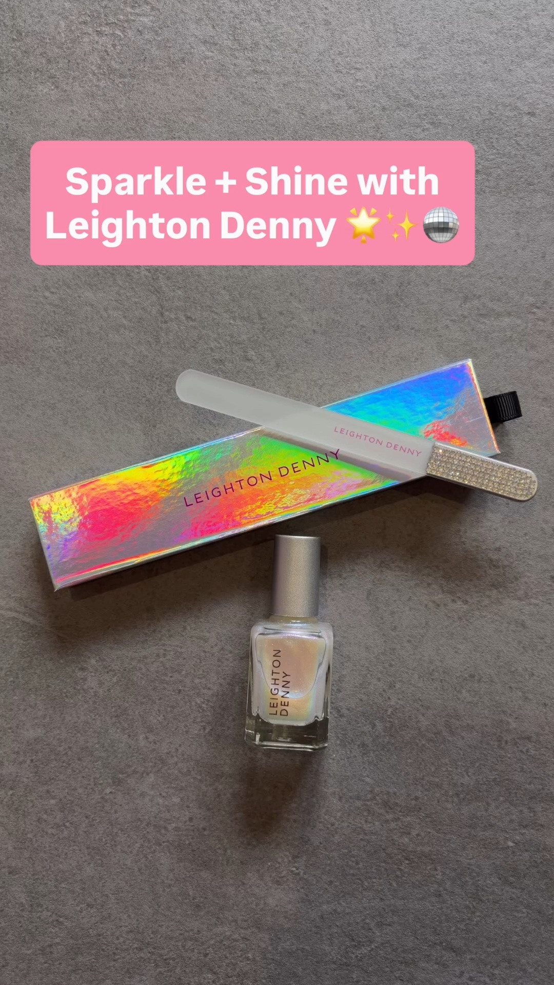 Sparkle + Shine with Leighton Denny @ Marks & Spencer

To celebrate 21 years of award-winning nail care, discover Leighton Denny’s Limited Edition Holographic Crystal Nail File - a modern take on an essential nail tool. Finished with iridescent holographic crystals, this limited edition adds a contemporary twist to your nail care routine. 

Long-lasting wear, chip resistant finish, high gloss shine, vegan friendly. The Colour Range
• Butterfly Wings – A Sheer Pink With Blue Iridescence
• Dragonfly Wings – A Sheer Iridescent Turquoise
• Super Wings – An Semi Sheer Iridescent Rainbow
• Get Glazed – An Iridescent Pearl Blush
• Starkers – A Semi-Sheer Pink Nude
• Supermodel – A Must-Have Taupe
• Three Times A Lady – A Soft Pink
• Plush Pink – A Vibrant Pink
• Less Is More – A Sheer Rosy Pink Glow
• Whatever – A Dusky Lilac
• Crushed Grape – A Creamy Deep Mauve
• Just Perfect - A Warm Apricot Pink
• I Love Juicy – A Vibrant Coral Red
• Provocative – A Pillar Box Red
• Bronzed Babe - A Shimmering Bronze

#manicure #glassnailfile #marksandspencer #mands #m&s #leightondenny #holographic #crystals #21anniversary

#LTKuk #LTKbeauty #LTKgiftguide