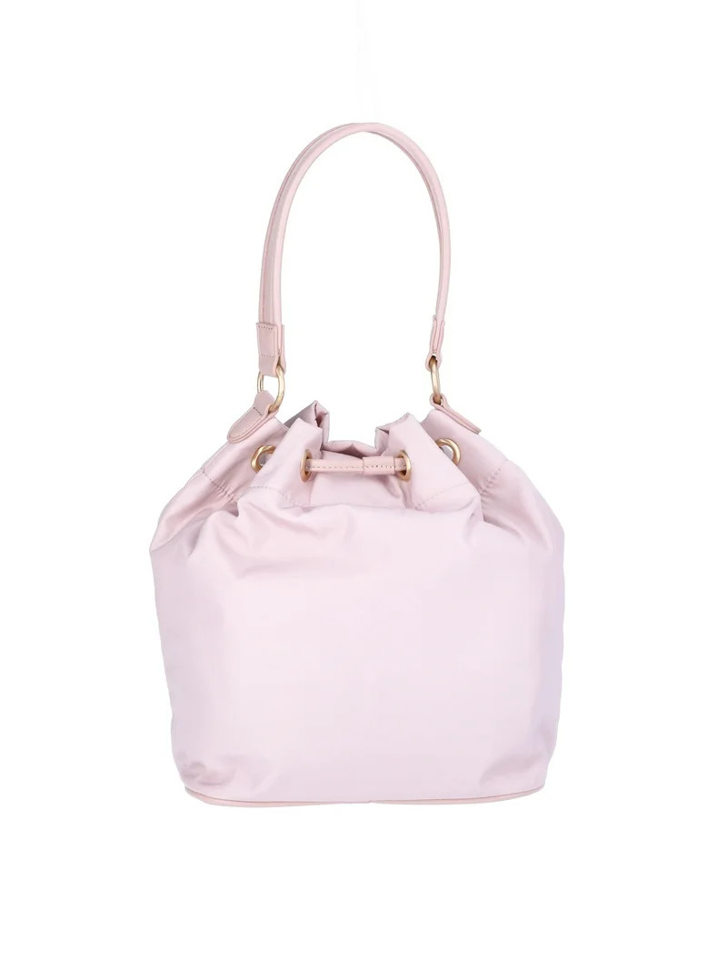 Time and Tru Women's Joanie Drawstring Bucket Bag, Vintage Pink | Walmart (US)