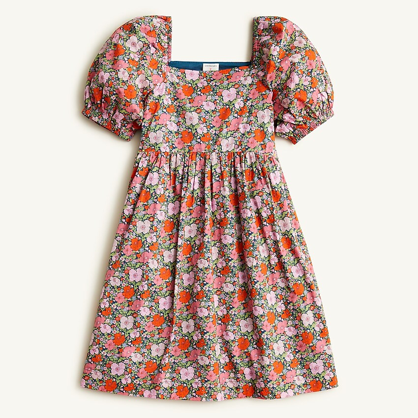 Girls' puff-sleeve dress in Liberty® floral | J. Crew US