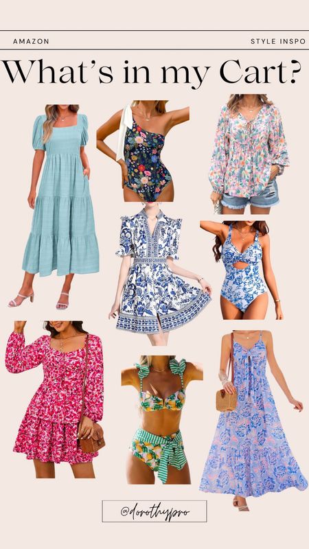 What’s in my cart?! A current update on what I am purchasing! Dresses, swimsuits, blouses, and my favorite slippers! 

#LTKstyletip #LTKfindsunder50 #LTKswim