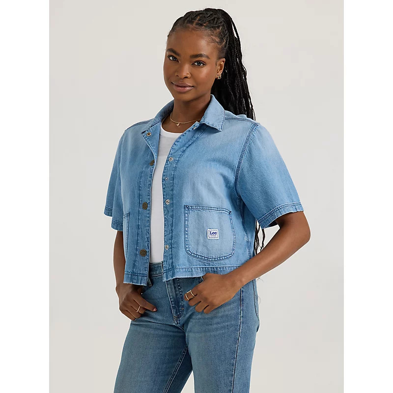 Womens Crop Denim Chore Shirt | Lee Jeans