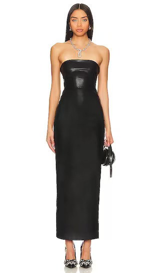 superdown Alexandra Faux Leather Dress in Black. - size XL | Revolve Clothing (Global)