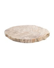 12in Petrified Wood Platter | TJ Maxx