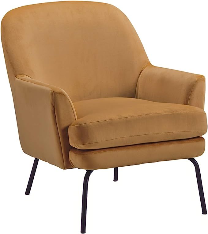 Signature Design by Ashley Dericka Modern Velvet Upholstered Accent Chair, Gold | Amazon (US)