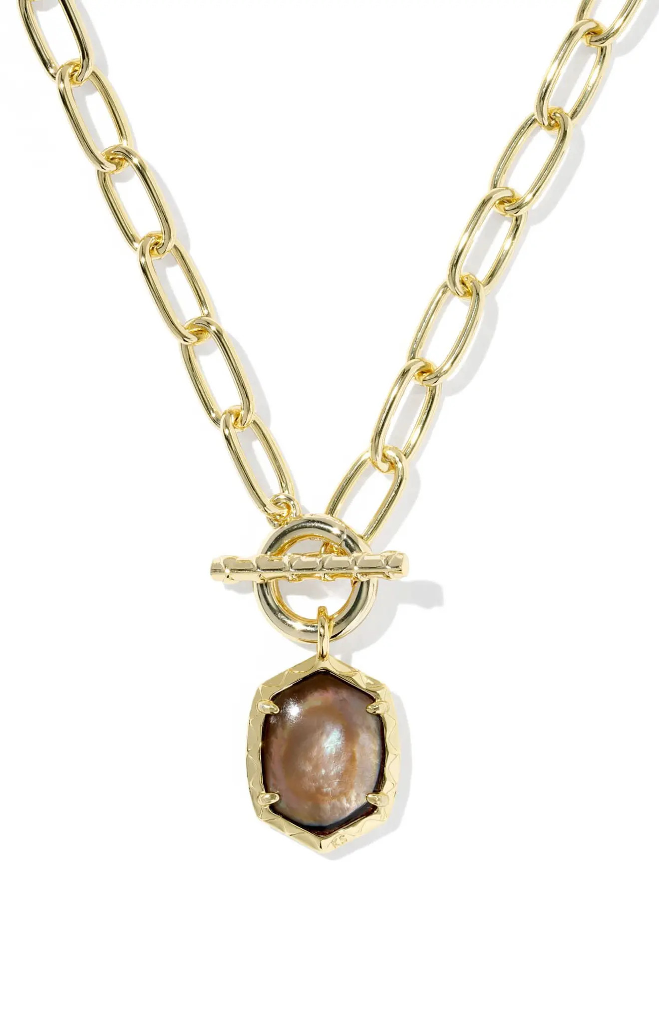 Kendra Scott Daphne Toggle Necklace in Gold Turquoise Magnesite at Nordstrom | Nordstrom