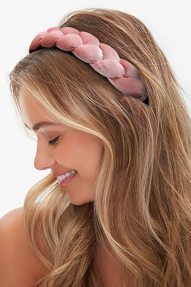 WOVOWOVO Headbands for Women , Non-Slip Soft Solid Thick Wide Solid Color Girls Hair Hoop Velvet ... | Amazon (US)