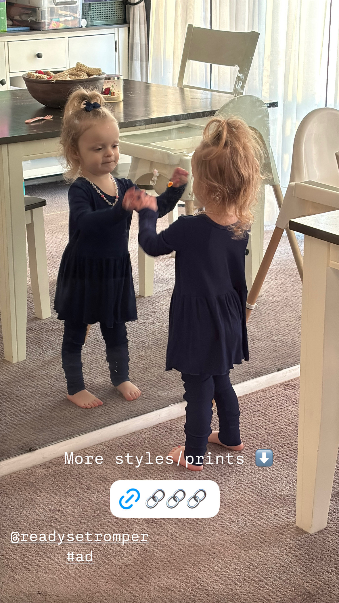 Get ready for my new fav brand.. Ready set romper: one piece twirl romper no snaps or zippers and has and opening that can be worn front or back. So comfortable and stretchy, will get lots of wear out of it! #ad #sponsored #readysetromper @readysrtromper 

#LTKMostLoved #LTKKids #LTKBaby