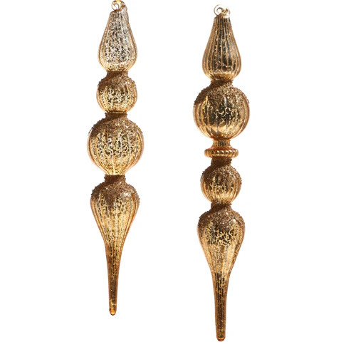 Brass Mercury Finial Ornament (Set of 2 Assorted) | 305 Deco Living & Co