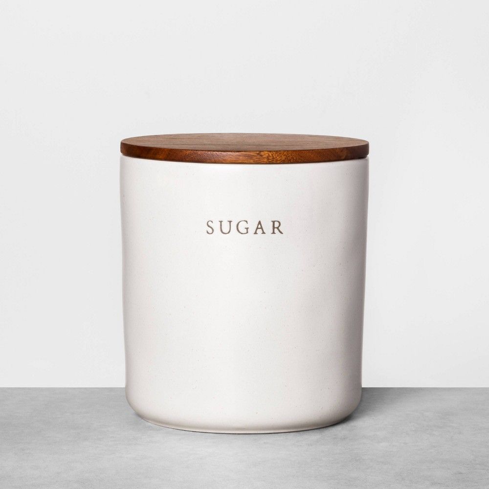 Stoneware Sugar Canister with Wood Lid - Hearth & Hand with Magnolia | Target