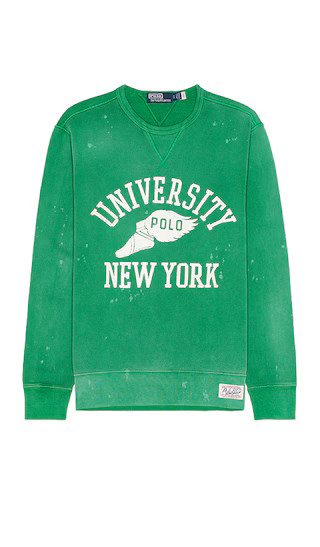 Seasonal Fleece New York Crew Neck in Athletic Green | Revolve Clothing (Global)