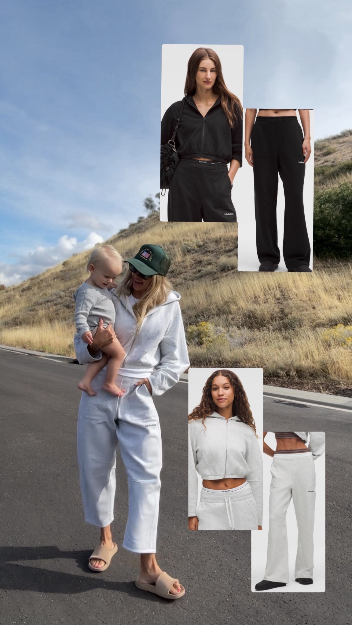 Wearing the barrel here. But I also have the black set with the full length pant 

I sized up for a medium in the top 
Bought a small in both style of pants. The pants run oversized so you could size down if you don’t like the baggier look 