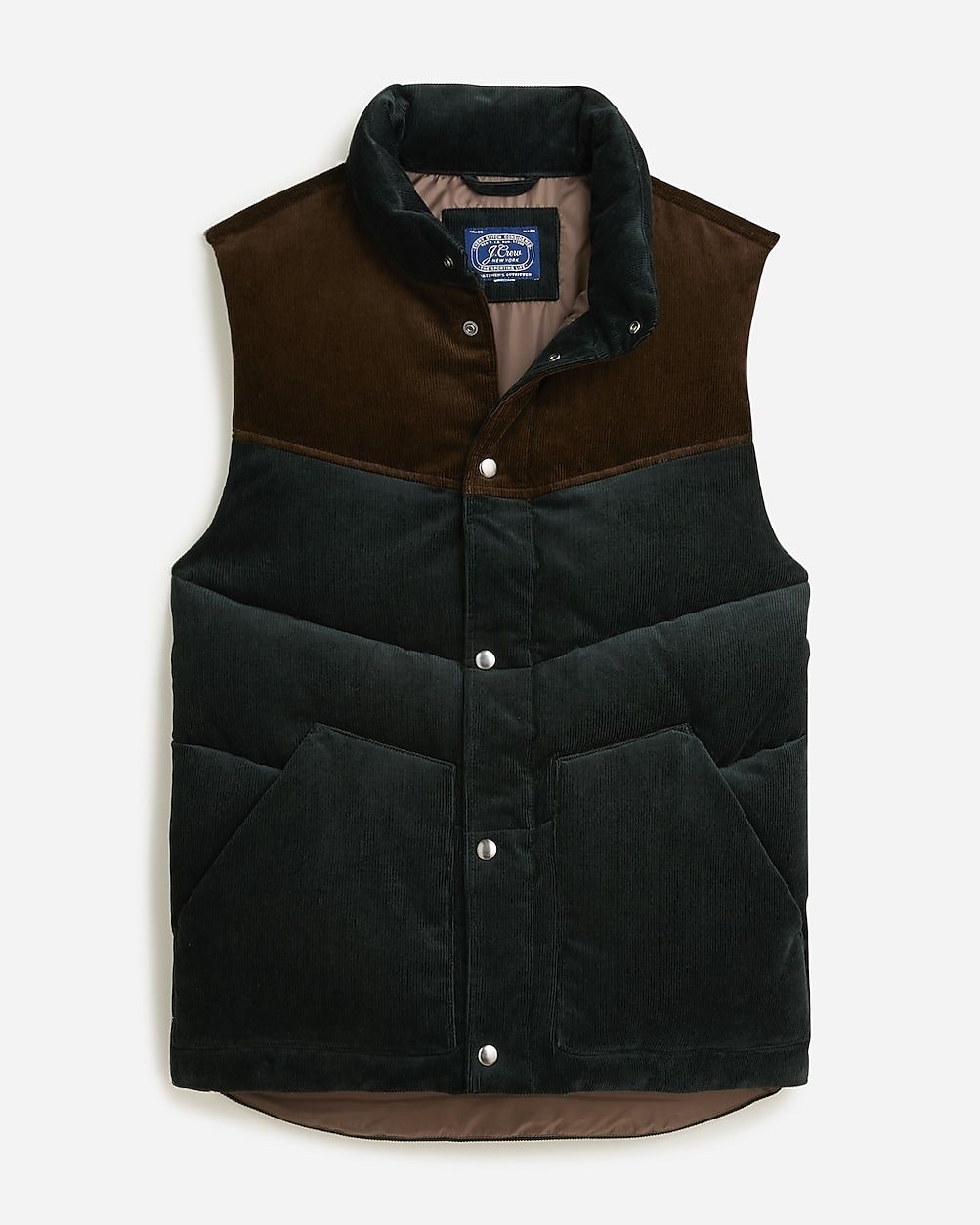 Quilted western corduroy puffer vest with PrimaLoft® | J.Crew US