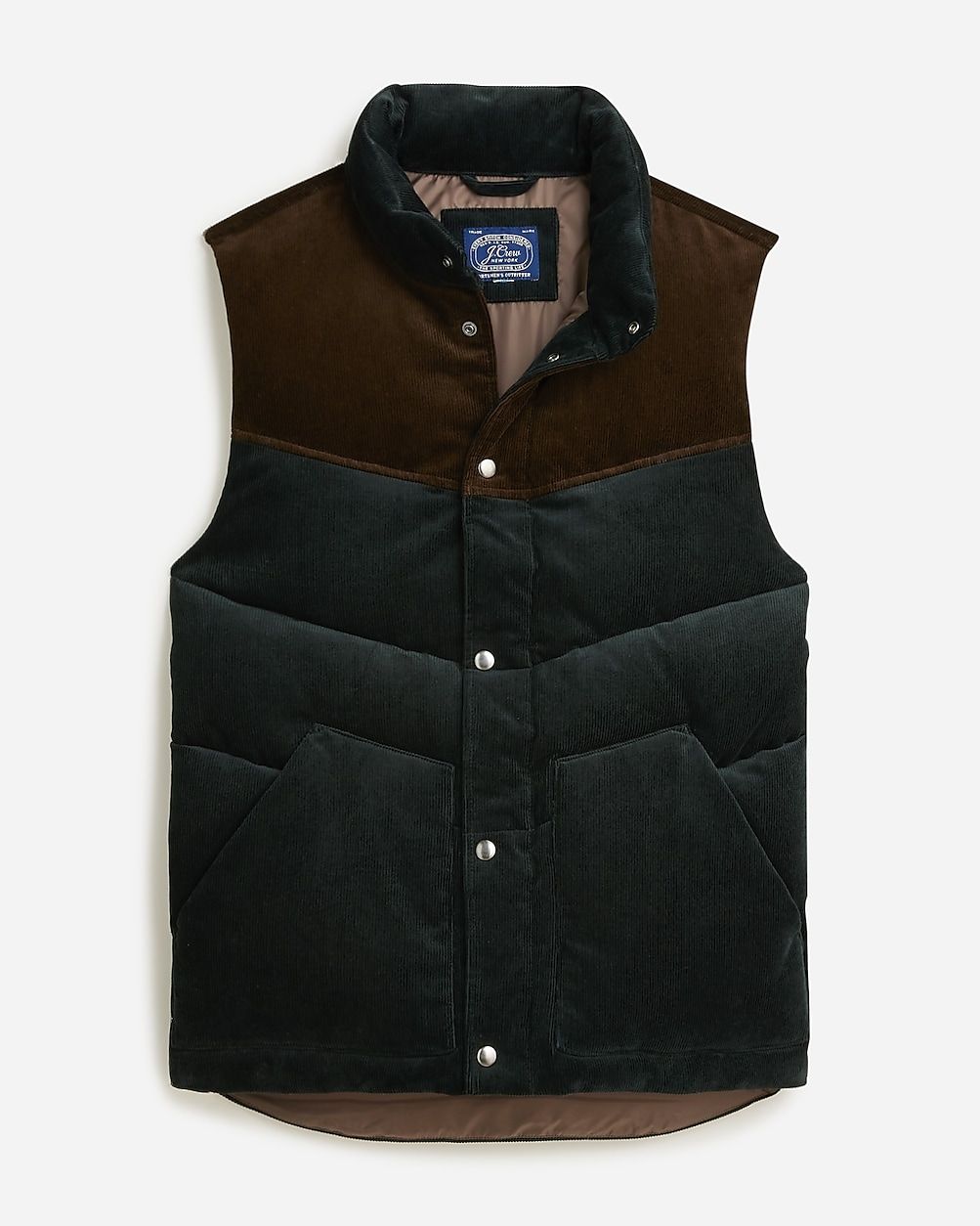 Quilted western corduroy puffer vest with PrimaLoft® | J.Crew US
