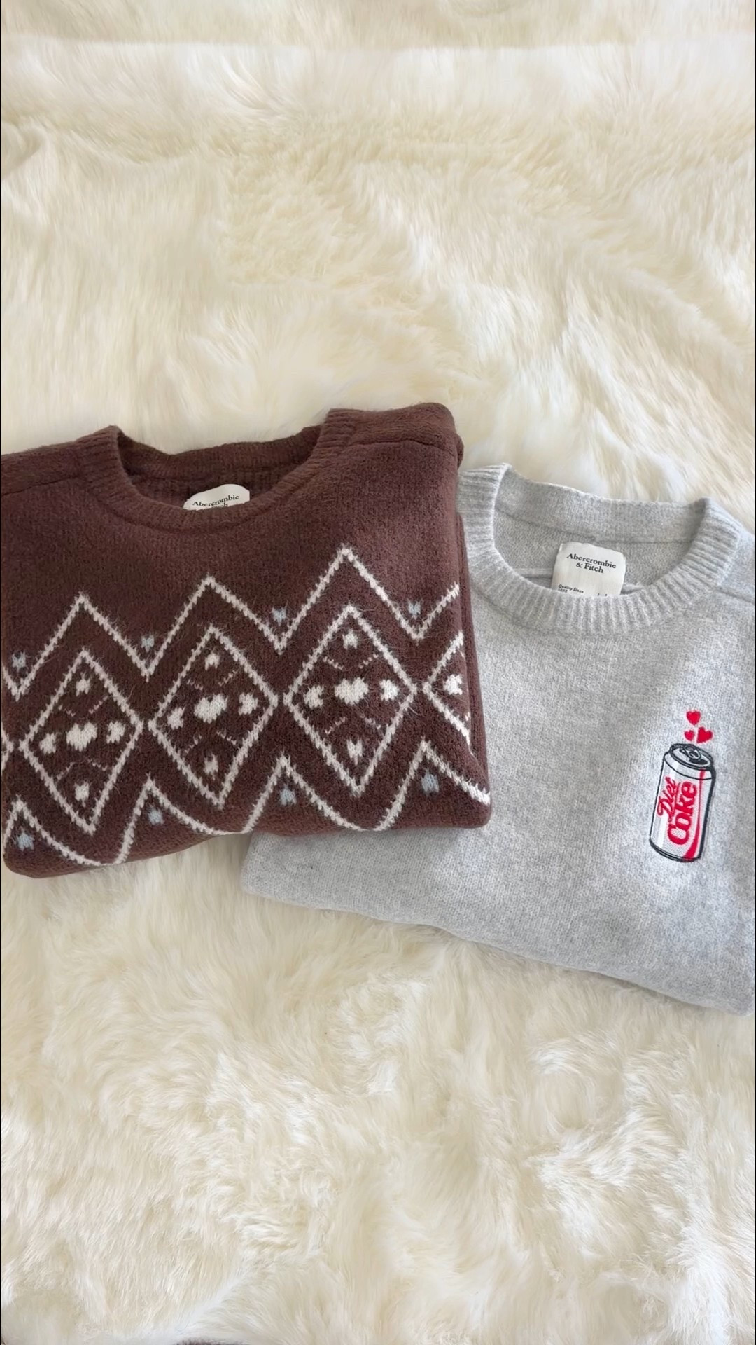 Cute and cozy sweaters from Abercrombie on sale! The gray one is perfect for all of the Diet Coke lovers. Adorable! I wear size large. 

#LTKGiftGuide #LTKSaleAlert #LTKSeasonal