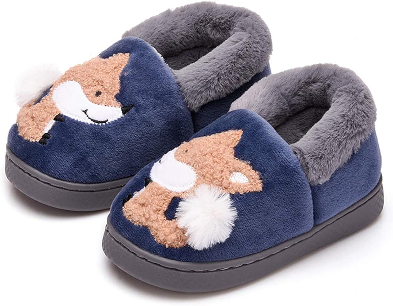 Ainikas Toddler Boys Girls Slippers Fluffy Little Kids House Slippers Warm Fur Cute Animal Home S... | Amazon (US)