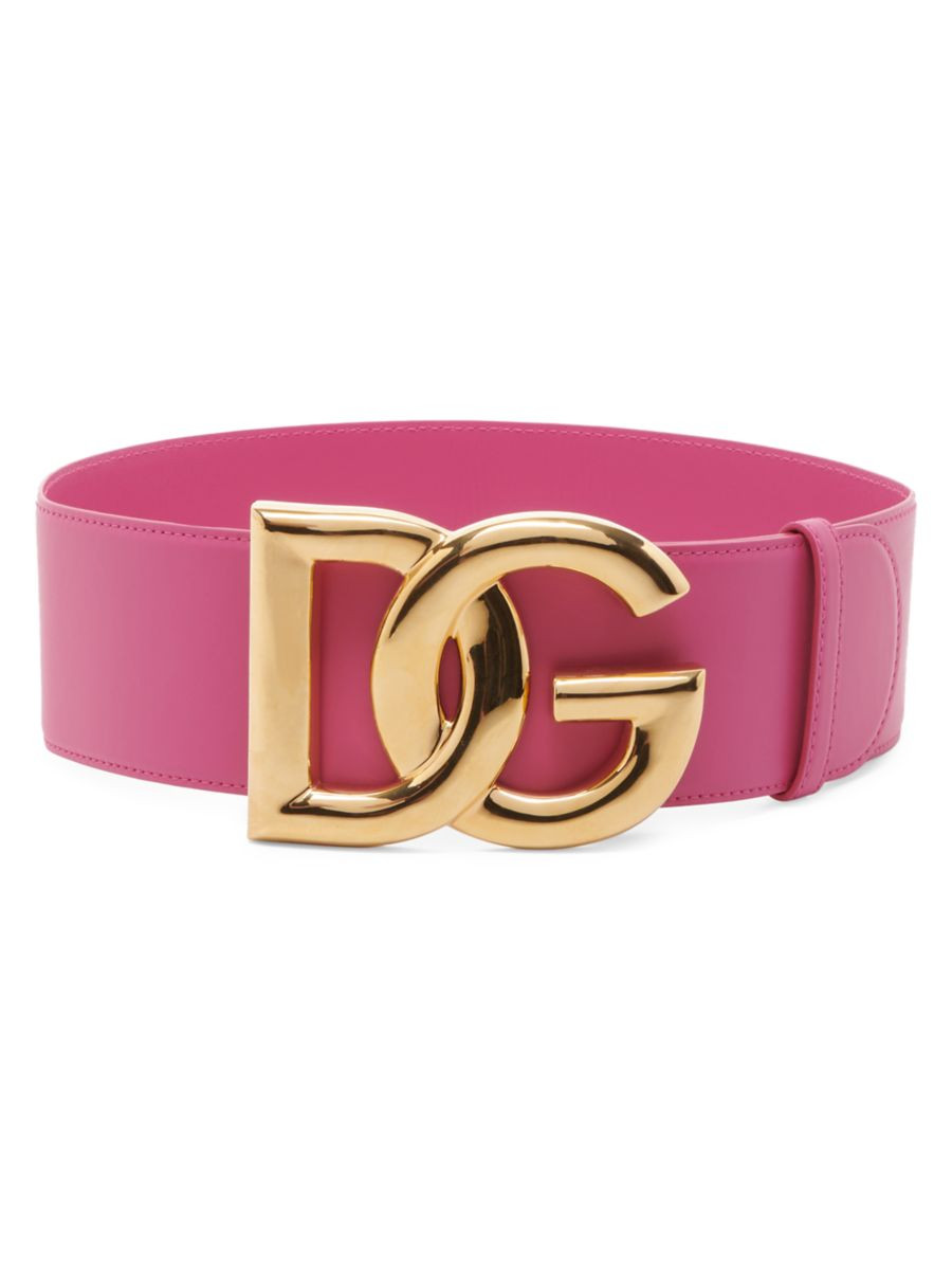 Interlocking DG Leather Waist Belt | Saks Fifth Avenue