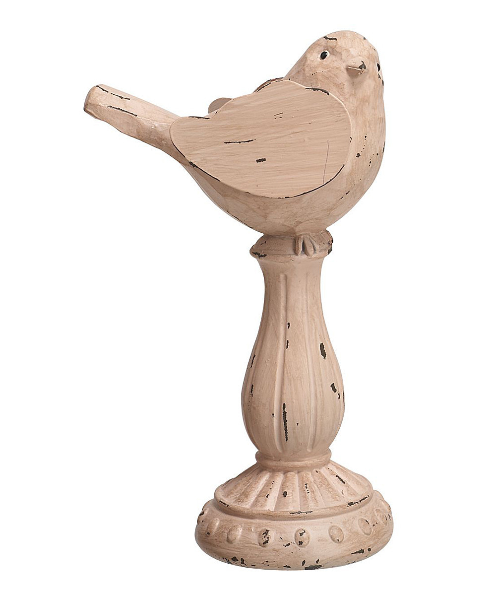 Transpac Fairy Garden - Pink Pedestal Bird Figurine | Zulily