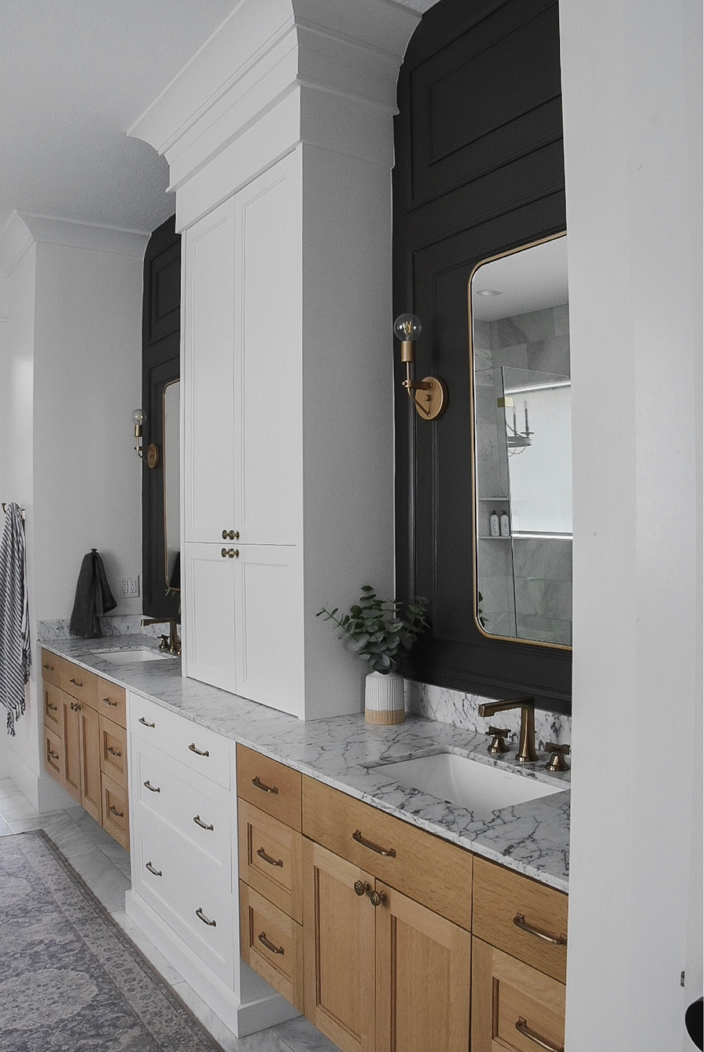 Master bathroom decor. Gold bathroom fixtures. Ruggable rug 

#LTKhome #LTKunder100 #LTKFind