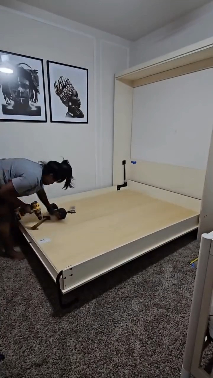 This Easy Murphy Bed kit will make a DIYer out of you! The instructions are so easy and the extra space you gain from having a wall bed is game changer! The perfect solution for dual spaces 🙌🏾

#bedroom #guestbedroom #home #murphybed #bed #dualspace #homedecor #furniture #hack #homehack #spacesaver #homeproject 

Comment SHOP below to receive a DM with the link to this post on my LTK ⬇ https://liketk.it/5qw9c #ltkhome #ltkfamily #ltkbaby

#LTKFamily #LTKHome #LTKdayinmylife