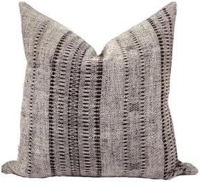 Pillow Cover Linen Lightweight 20 x 20 in Double Sided Block Print with Zipper Easy Removal Home ... | Amazon (US)