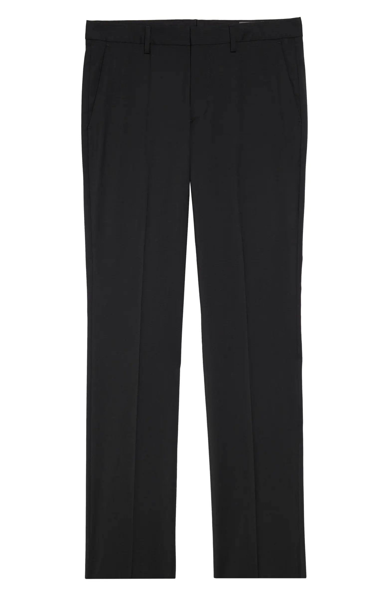 Jetsetter Slim Fit Flat Front Stretch Wool Dress Pants | Nordstrom