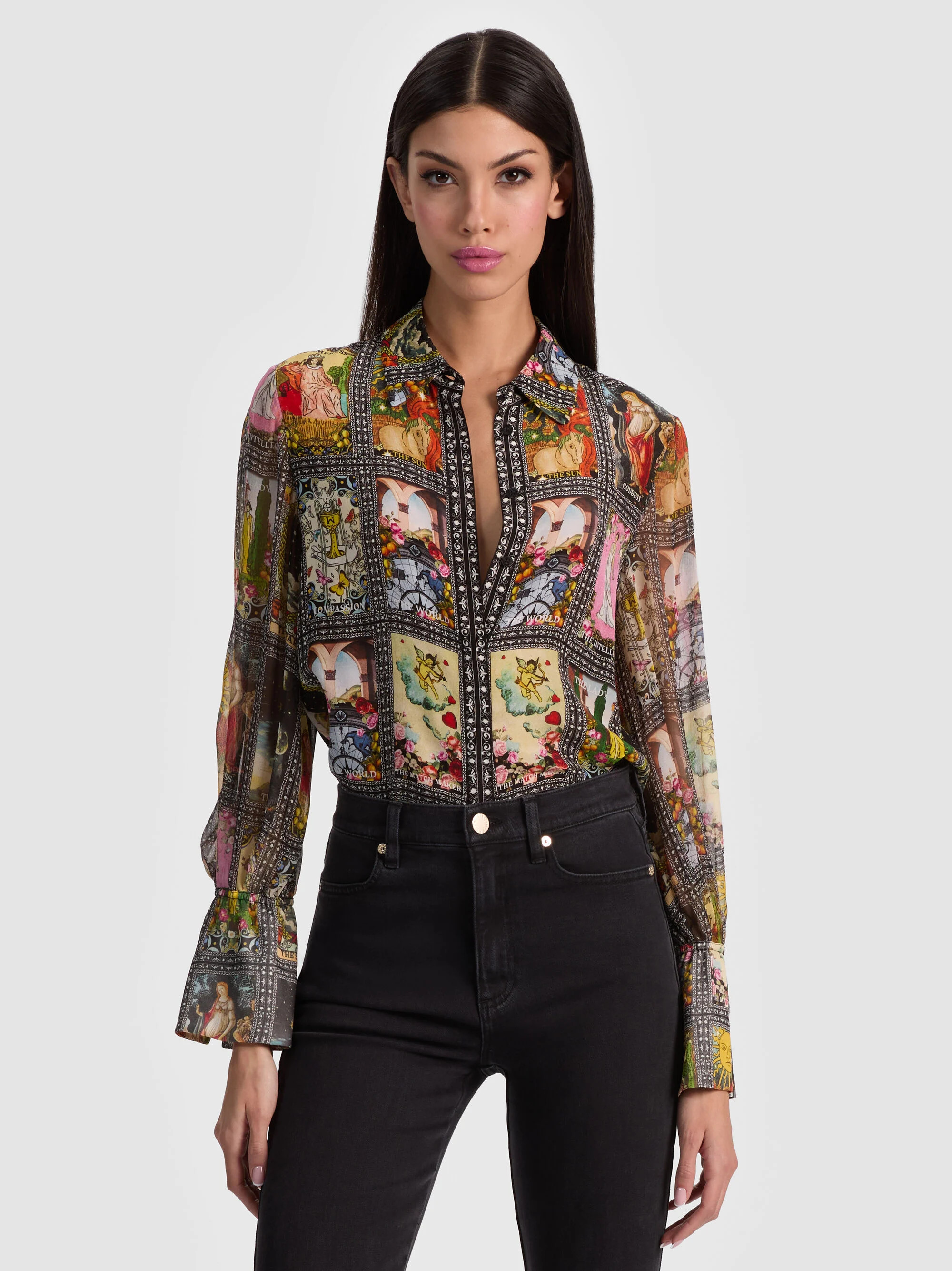 WAN SILK BLOUSE | Alice + Olivia