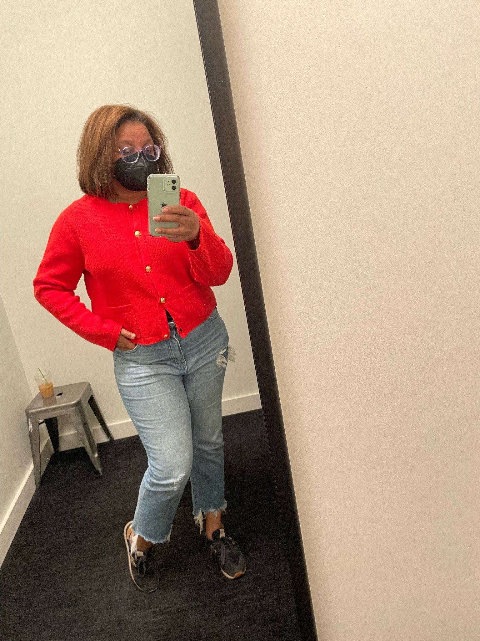 I went back the store to get the red version of this lady jacket…..because, have you met me?!?!  Fit is TTS! ❤️❤️❤️❤️