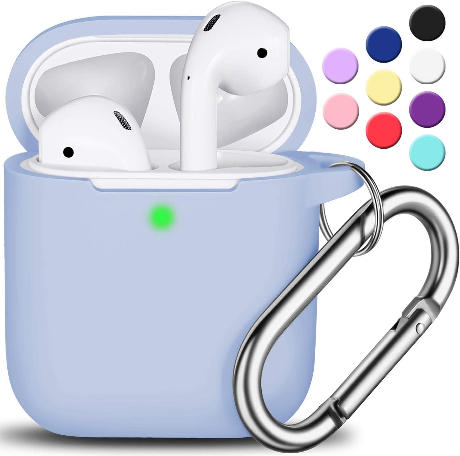 AirPods Case Cover with Keychain, R-fun Full Protective Silicone AirPods Accessories Skin Cover f... | Amazon (US)