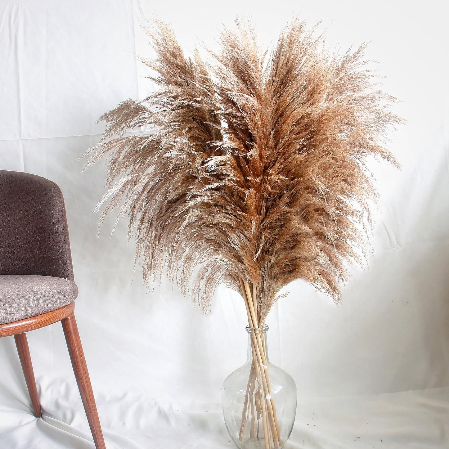 40" inch 10 Stems Pampas Grass Decor Tall, Dried Plants, Natural Dried Flowers for Wedding, Natur... | Amazon (US)