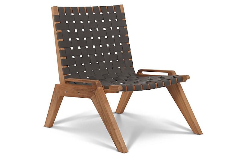 Draper Accent Chair, Gray Sunbrella | One Kings Lane