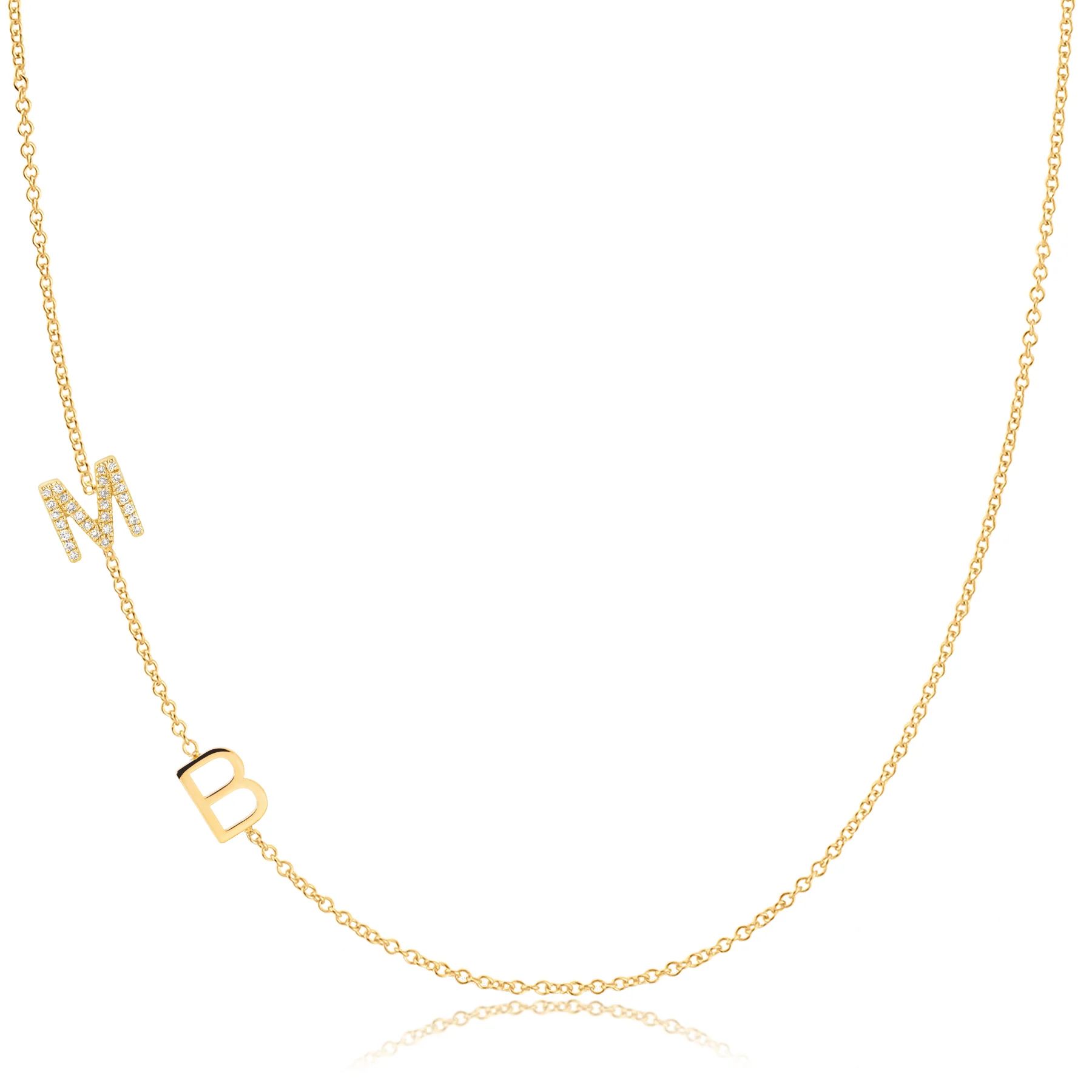 Custom Gold Necklace - 2 Letters | Maya Brenner