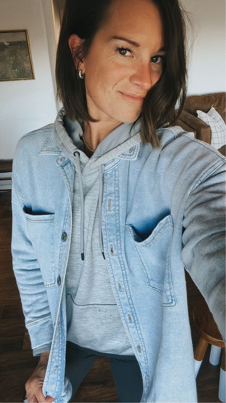 Been wearing this Z Supply denim knit shirt jacket ever since I got it! It will be carrying my into spring and summer! Wearing size medium  

#LTKover40 #LTKSeasonal #LTKstyletip
