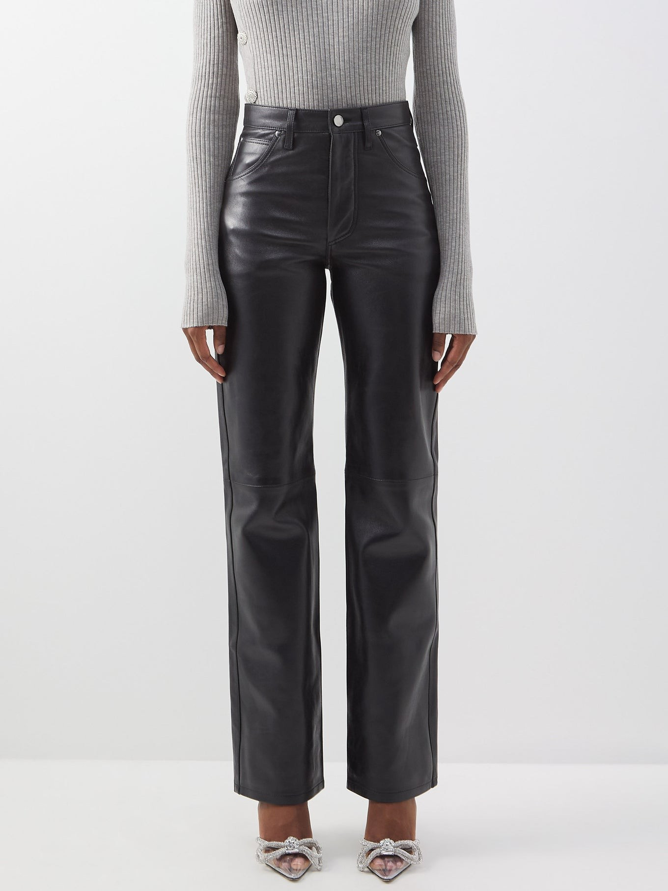 Wrandy leather straight-leg trousers | Dodo Bar Or | Matches (UK)