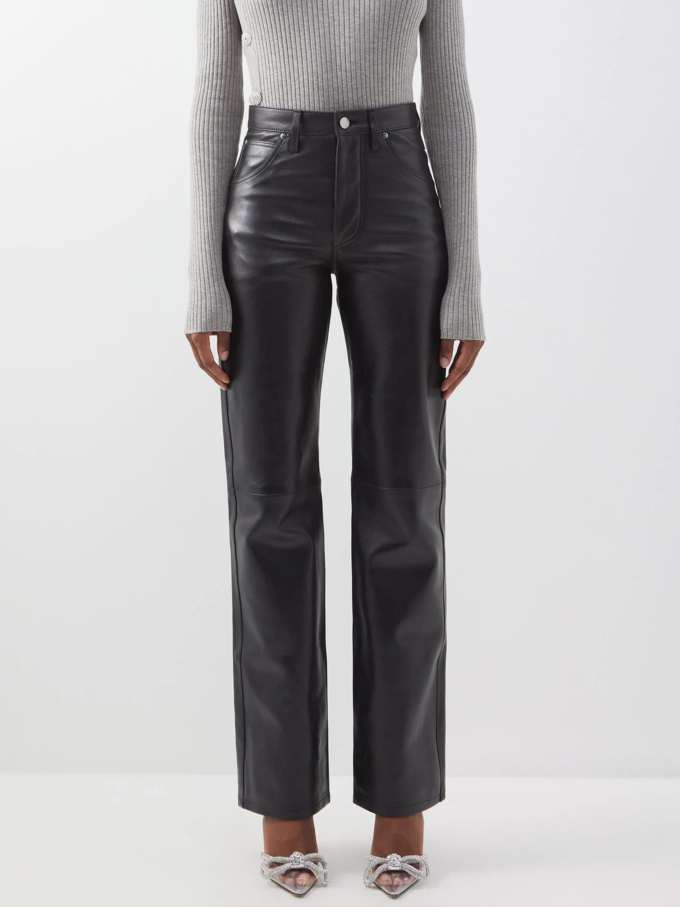 Wrandy leather straight-leg trousers | Dodo Bar Or | Matches (US)