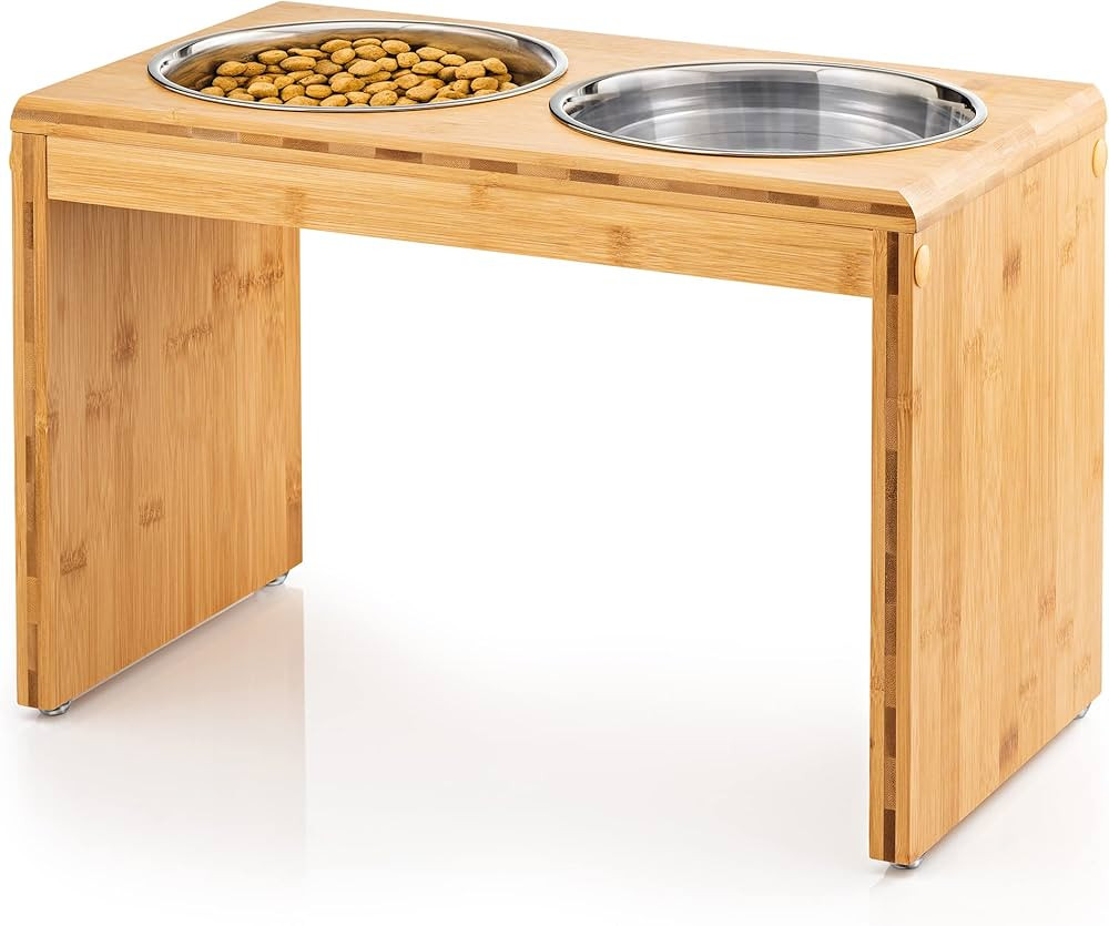 Pawfect Pets 12" Elevated Dog Pet Feeder- Large Raised Dog Bowl Stand- Includes 4 Stainless Steel... | Amazon (US)