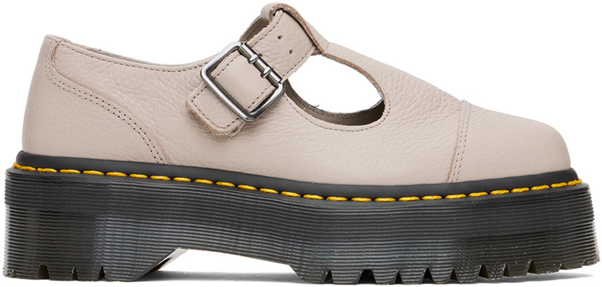 Dr. Martens Taupe Bethan Oxfords | SSENSE
