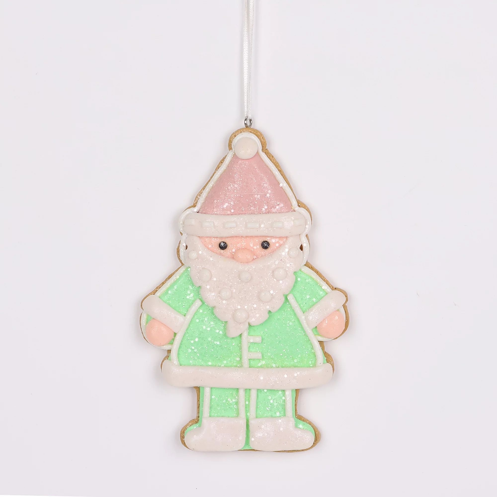 Pink & Green Santa Christmas Ornament, 5", by Holiday Time | Walmart (US)