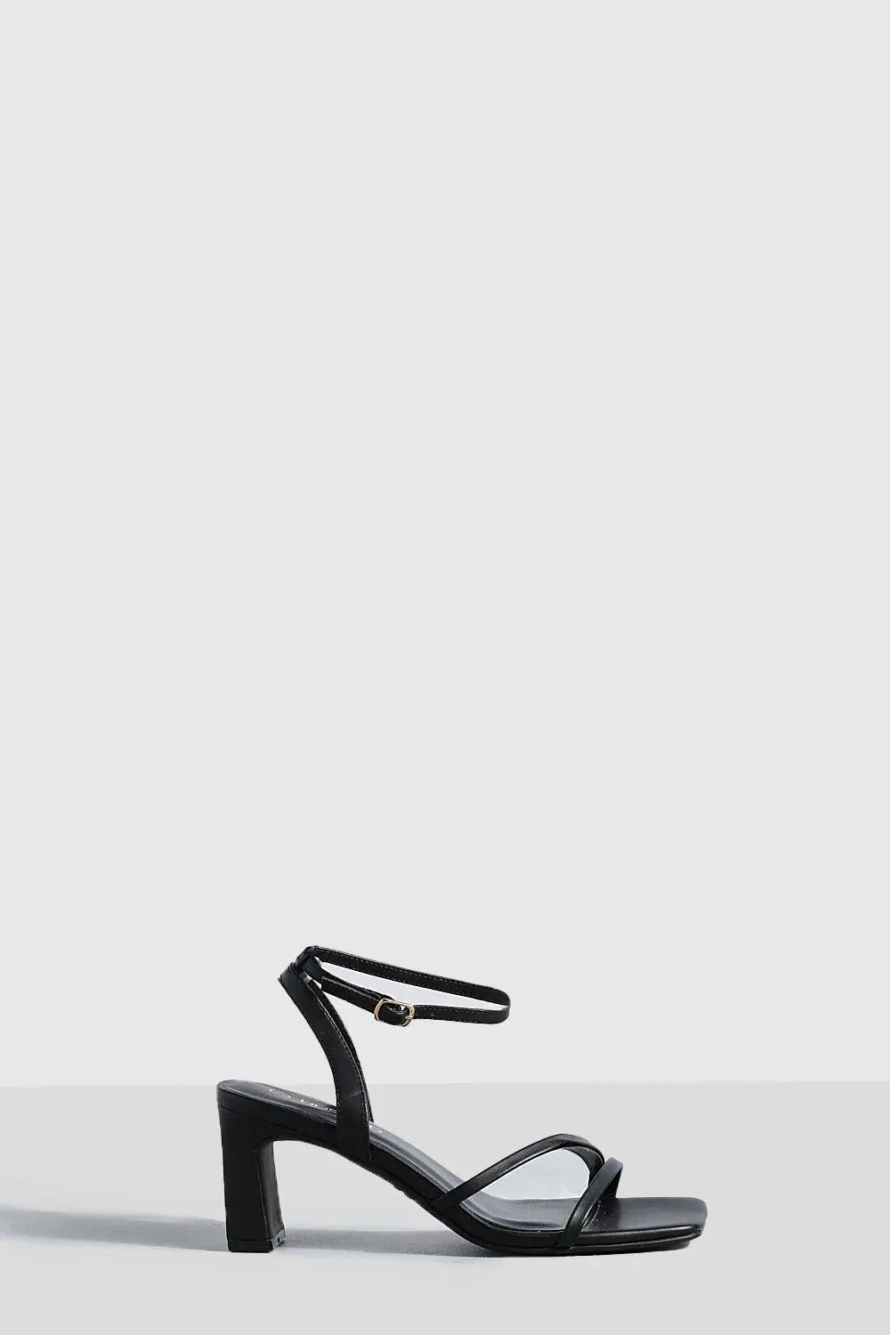 Black Basic Low 2 Part Heels | Boohoo | Boohoo.com (UK & IE)