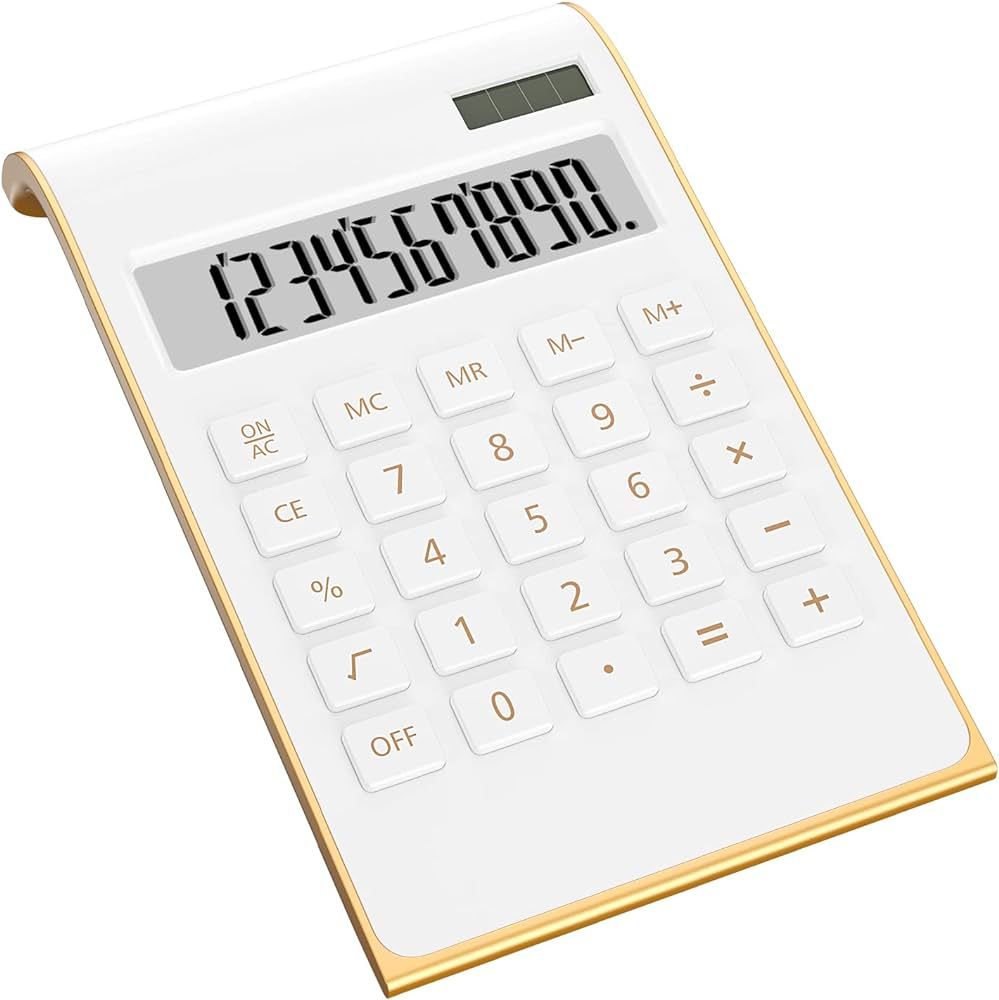 Calculators, Desktop Calculator with Large LCD Display, 10 Digits Solar Power Basic Office Calcul... | Amazon (US)