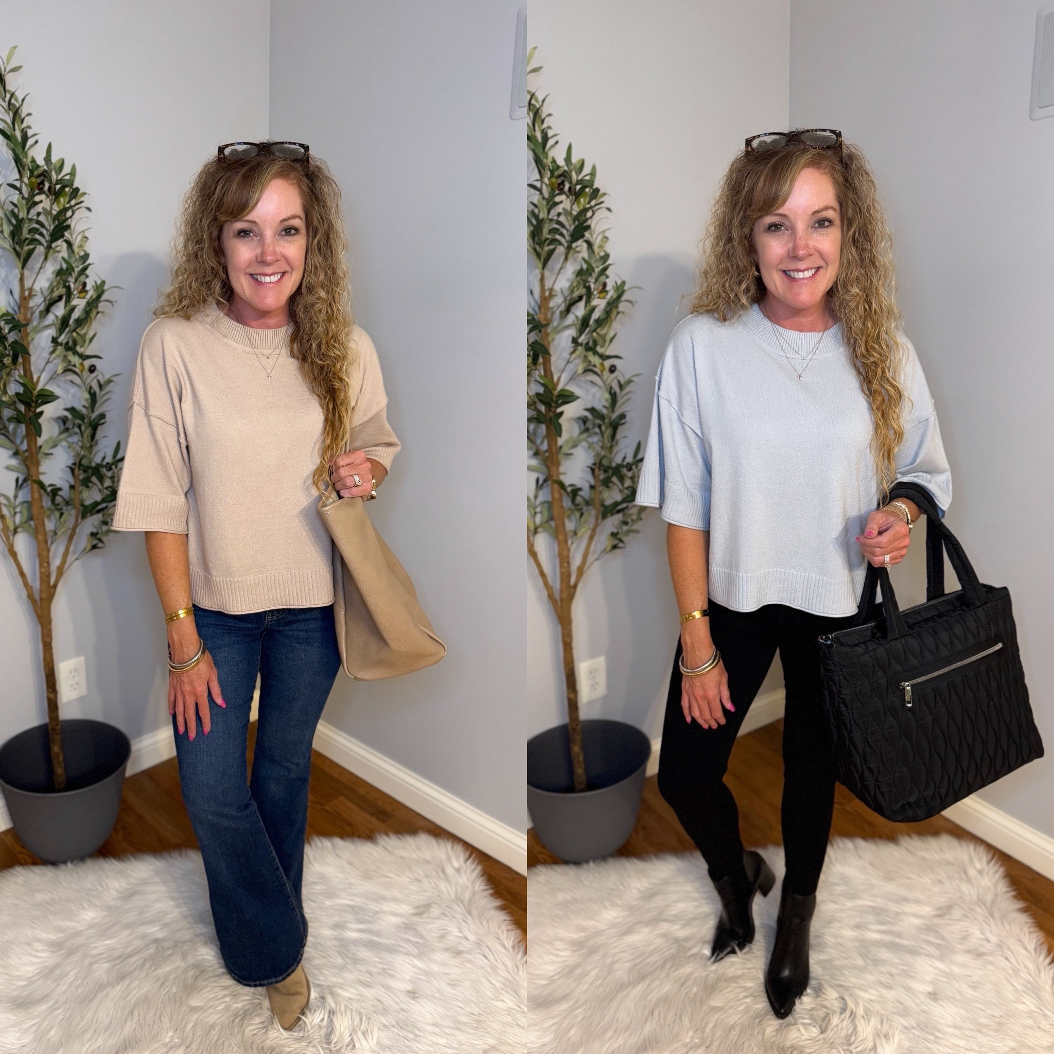 $20 Amazon tops / Work outfit / dressy outfit / work tops 

Tops- small, tts 
Jessica Simpson jeans- size 4, tts 
American Eagle jeggings- size 6 short 
Ankle booties- linking similar 

#LTKWorkwear #LTKFindsUnder50 #LTKOver40