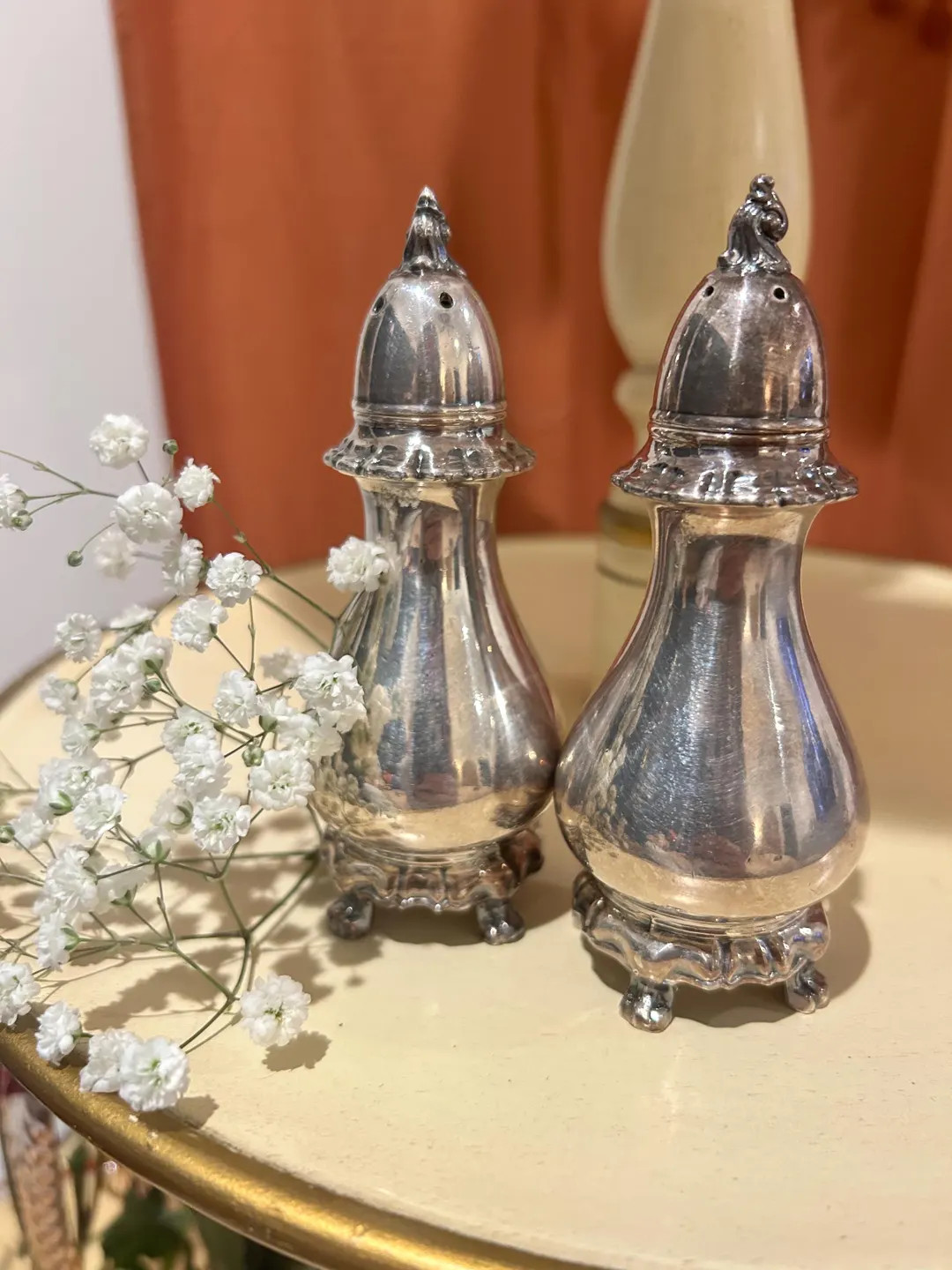 Vintage Reed & Barton Silver Plated Salt and Pepper Shakers – Ornate Footed Pair, Rococo Reviva... | Etsy (US)
