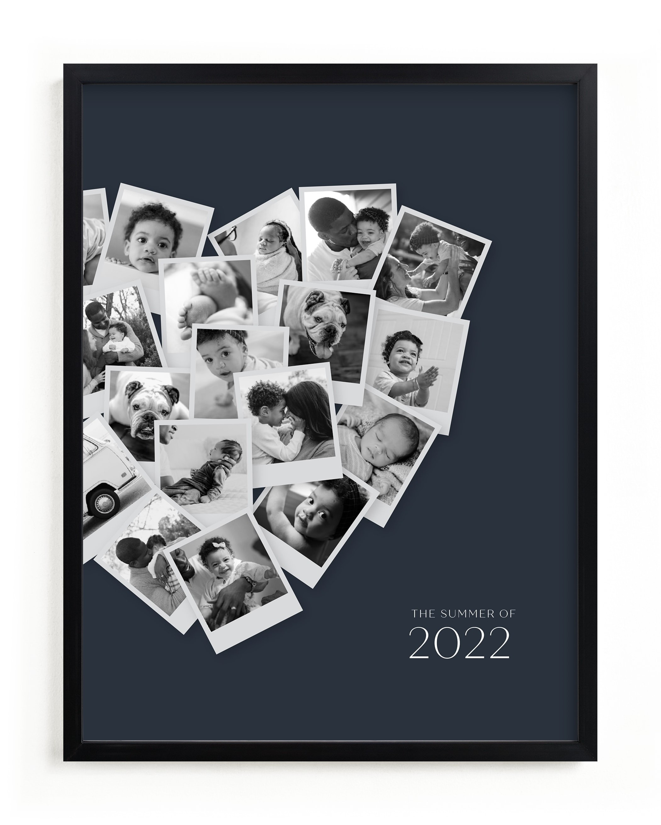 "Modern Heart Snapshot Mix® Cool Tones" - Custom Photo Art Print by Minted. | Minted