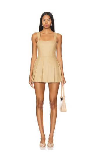 Amanda Uprichard Mercy Romper in Tan. - size M | Revolve Clothing (Global)