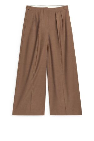 Wool Blend Twill Trousers | H&M (UK, MY, IN, SG, PH, TW, HK)