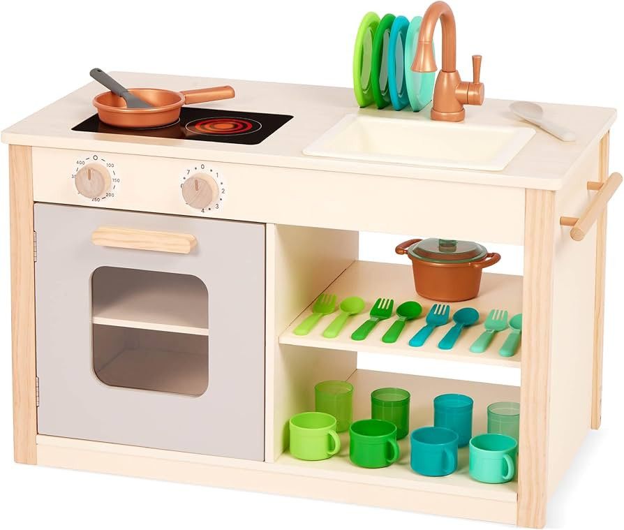 Battat – Play Kitchen & Market – Toddler-Friendly Size – Chalkboard Menu & Oven Dials – 2... | Amazon (US)